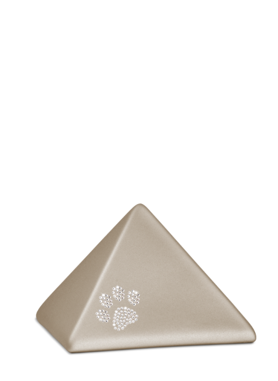 Zvířecí urna Pyramide Paw - Champagne 0,5l