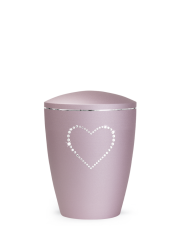 Zvířecí urna Elegance Heart, růžová, 0,5l, srdce