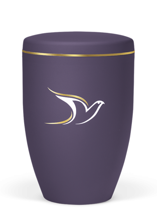 Ökologische Urne Taube II, violett