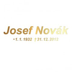 Schriftart Carved Print (gold)