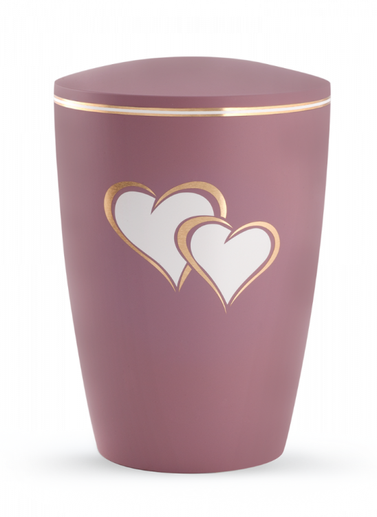 Ekologická urna Pastell, srdce, fialová