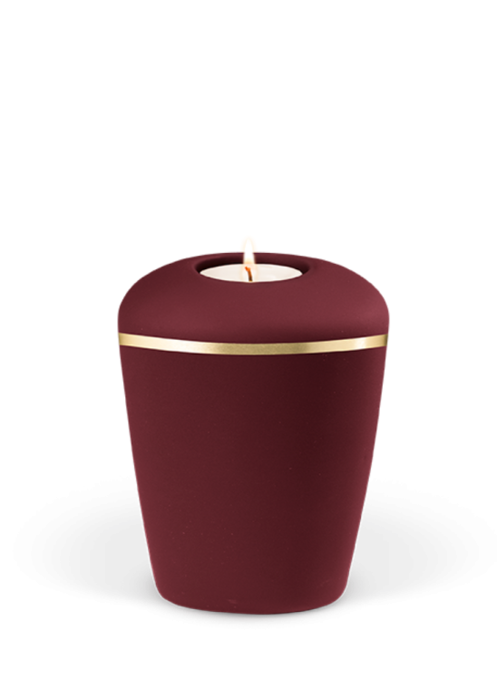 Keramická miniurna Triangle - Burgundy