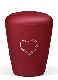 Ekologická urna Heart, červená, srdce