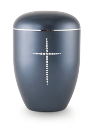 Ekologická urna Crystal Kříž, modrá, motiv