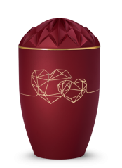 Ökologische Urne Diamant – Rot/Herz