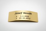 Mosazný štítek matný - obdélníkový