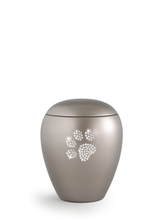 Zvířecí urna Crystal  Paw - Fumé 0,5l