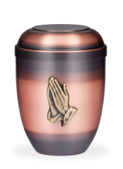 Kovová urna Faith Měděná, modlitba