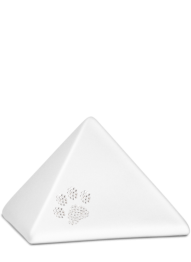 Zvířecí urna Pyramide Paw - Bílá 1,5l