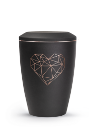 Zvířecí urna Karat Heart - Černá 2,8l