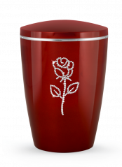 Ekologická urna Karat Rose, červená, motiv