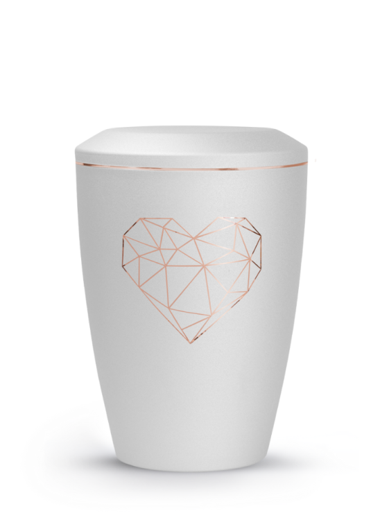 Zvířecí urna Karat Heart - Bílá 2,8l