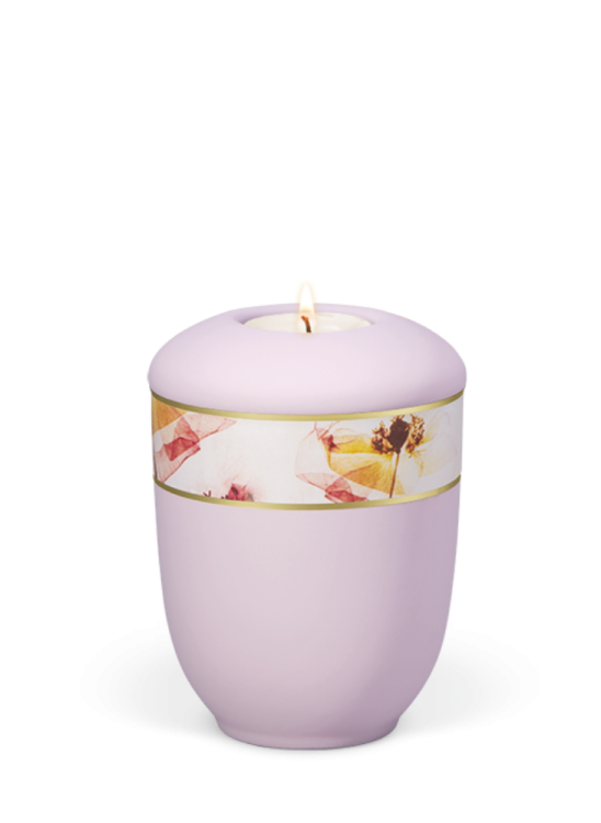 Keramická miniurna Floral - Světle růžová