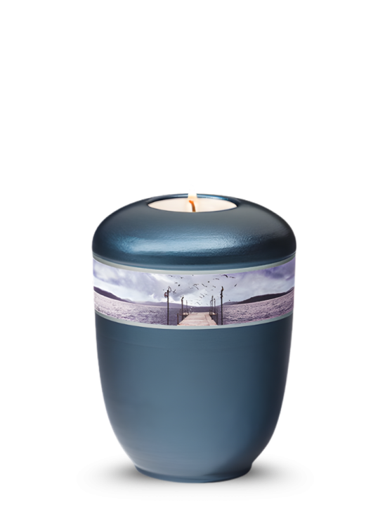 Keramická miniurna Amaris - Modrá/Molo