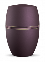 Ekologická urna Sorrento, fialová, ozdobný pásek
