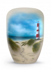 Ekologická urna Airbrush, motiv, maják, airbrush