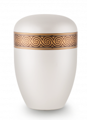 Ekologická urna Antiqua White, motiv, spirála, antický