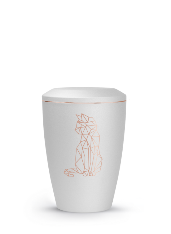 Zvířecí urna Karat Cat - Bílá 0,5l