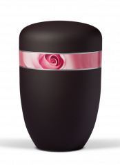 Kovová urna Royal Black - Květ růže