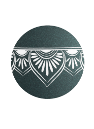 Ekologická urna Mandala, smaragdová, mandala - bok