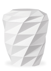 Ökologische Urne Polygon, weiß