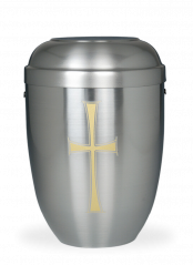 Kovová urna Faith Stříbrná - Kříž II