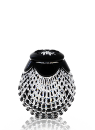 Křišťálová urna Quadrus - Černá 14,5 cm