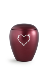 Zvířecí urna Crystal  Heart - Rubínová 1,5l