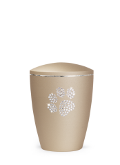 Zvířecí urna Elegance Paw, champagne 0,5l