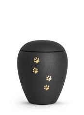 Zvířecí urna Verona Paws - Černá 1,5l