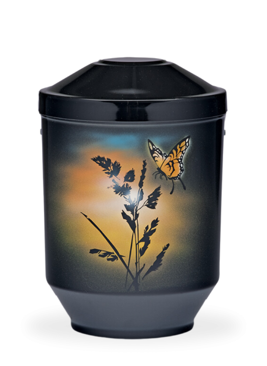 Metalowa urna Aibrush, motyl