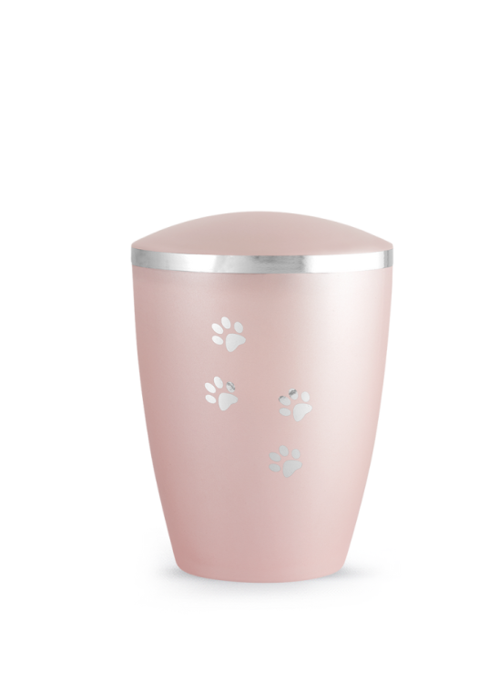 Zvířecí urna Elegance Paws, rose 0,5l