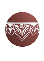 Ekologická urna Mandala bordó, mandala - bok