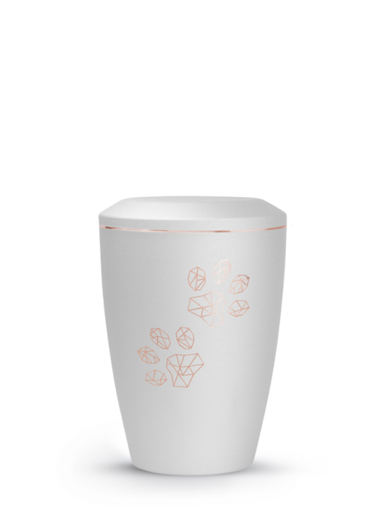 Zvířecí urna Karat Paws - Bílá 0,5l