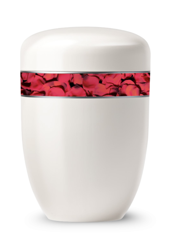 Ökologische Urne Royal White – Blütenblätter