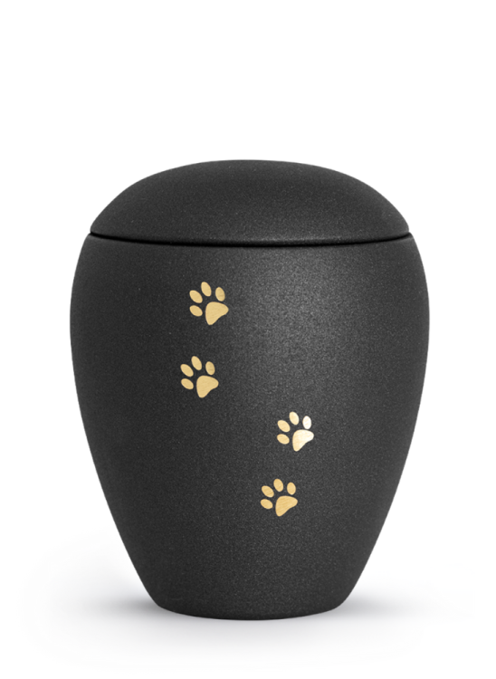 Zvířecí urna Verona Paws - Černá 2,8l