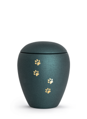 Zvířecí urna Verona Paws - Smaragdová 1,5l
