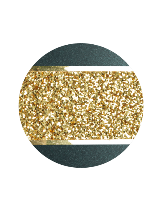 Ekologická urna Glamour Gold, smaragdová, ozdobný pásek