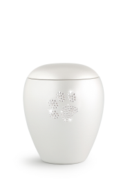 Zvířecí urna Crystal  Paw - Bílá 1,5l