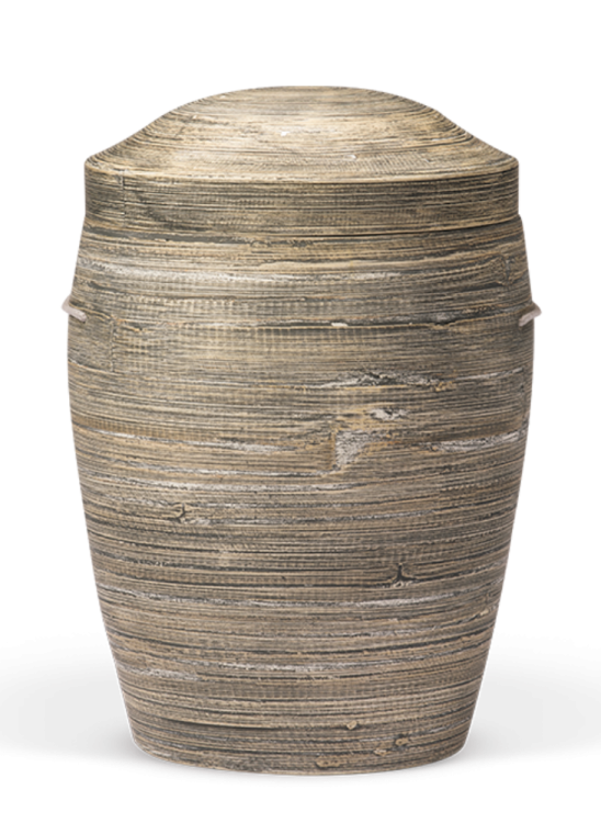 Drewniana urna Bamboo, szara
