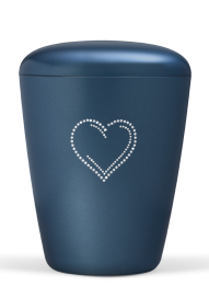 Ekologická urna Heart, modrá, srdce