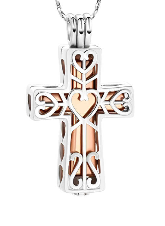 Přívěsek na popel Cross - Rose Gold