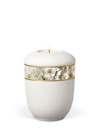 Keramik Miniurne  Royal White - Orchidee