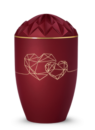 Urna ekologiczna Diamant – Czerwona/Serce