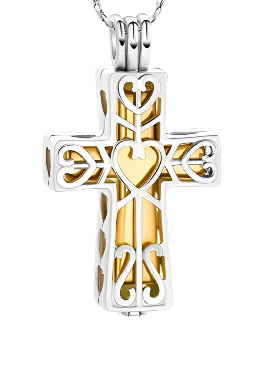 Přívěsek na popel Cross, zlatý