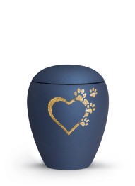Zvířecí urna Verona Heart - Navy 1,5l