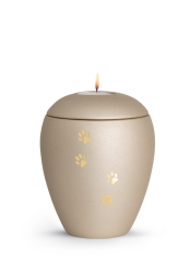 Zvířecí urna Verona Paws so svíčkou - Champagne 1,5l