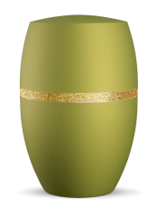 Ekologická urna Glamour Gold, peridot, odzdobný pásek