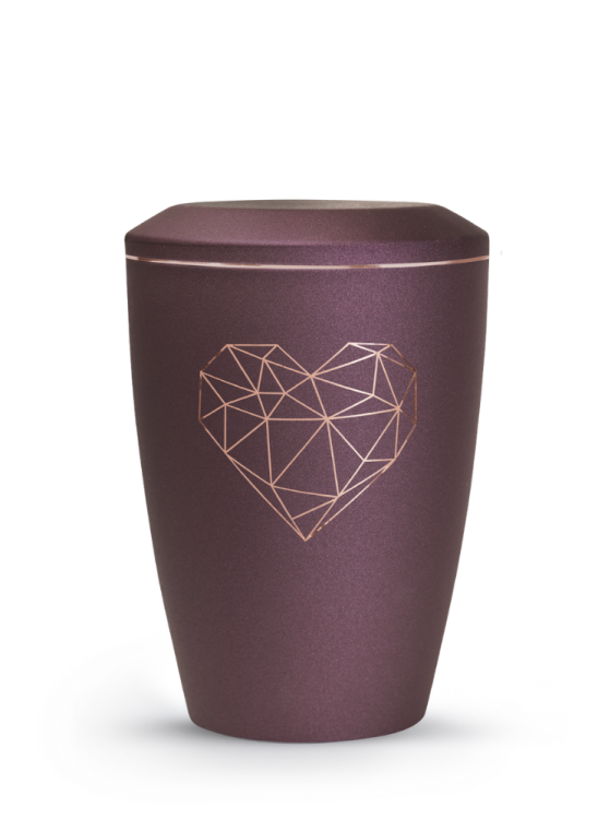 Zvířecí urna Karat Heart - Berry 2,8l
