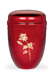 Kovová urna Faith Červená, růže II